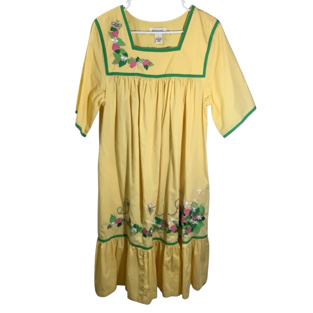 Bechamel Cotton Embroidered Bee Garden Duster Dress